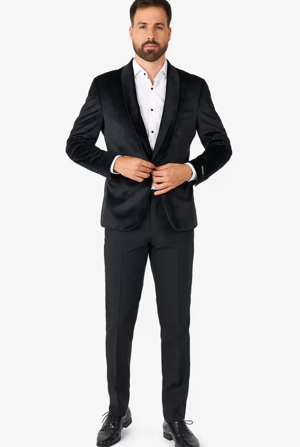 OppoSuits Dinner Jacket - Jet Set Black^Men Christmas Blazers