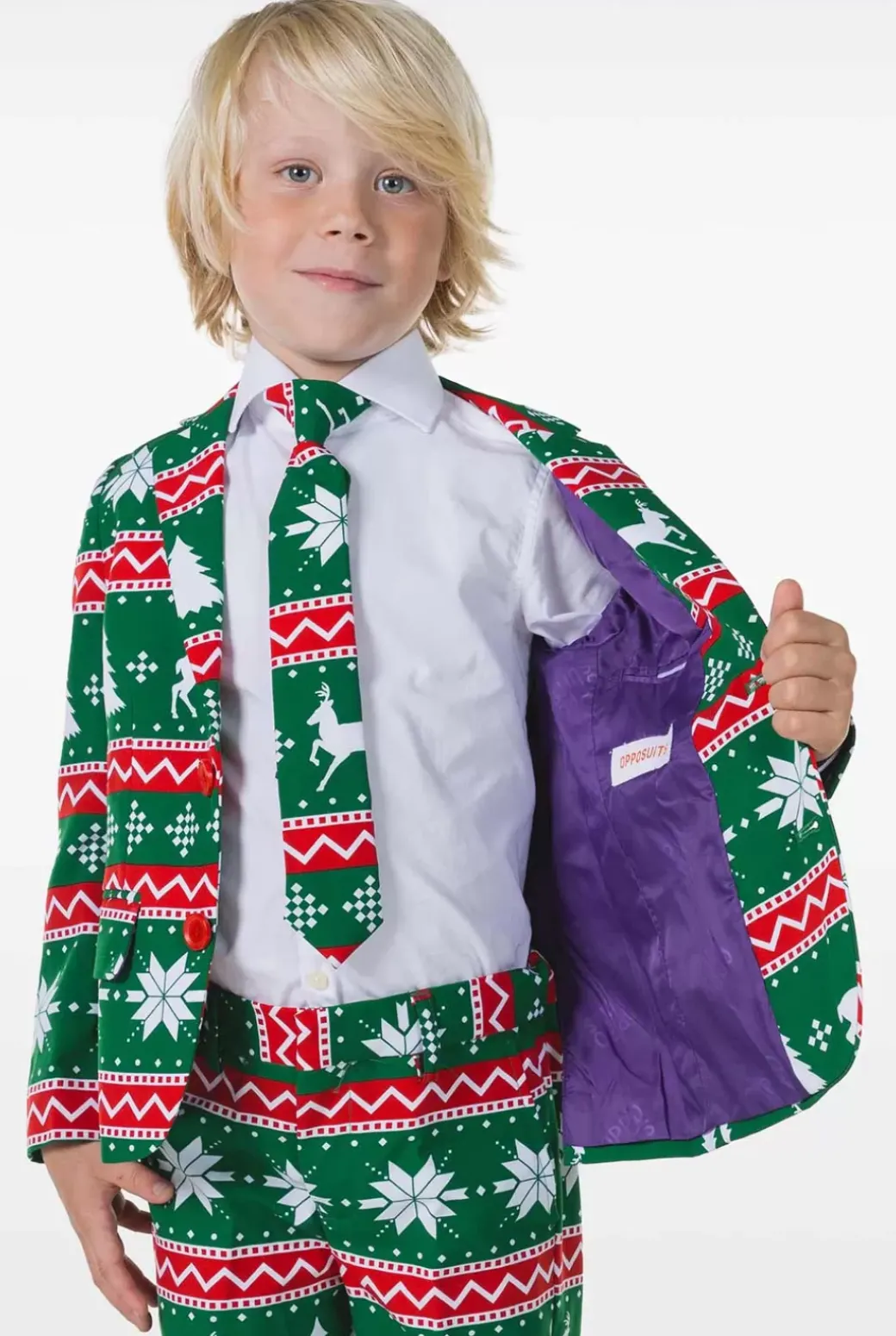 OppoSuits Festive Green^Boys Christmas Suits
