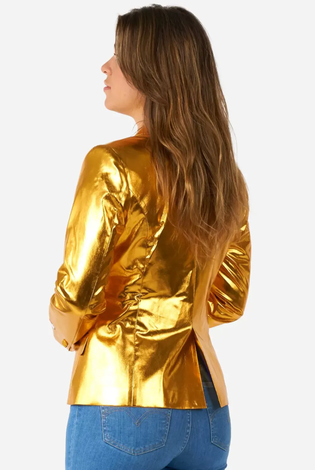 OppoSuits Groovy Gold^Women Christmas Blazers